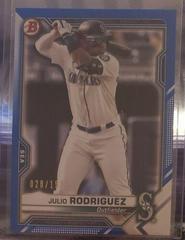 Julio Rodriguez [Blue] #BP-86 Baseball Cards 2021 Bowman Paper Prospects Prices