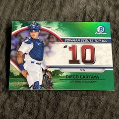 Diego Cartaya [Green] Baseball Cards 2023 Bowman Scouts Top 100 Prices