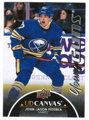 John Jason Peterka [Black] Hockey Cards 2021 Upper Deck UD Canvas Prices
