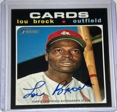 Lou Brock #LB Baseball Cards 2020 Topps Heritage Real One Autographs Prices