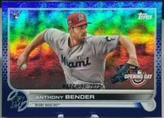 Anthony Bender [Blue Foil] #105 Baseball Cards 2022 Topps Opening Day Prices