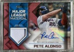Pete Alonso [Red] #MLMA-PA Baseball Cards 2022 Topps Major League Material Autographs Prices