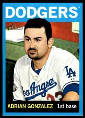 Adrian Gonzalez [Walmart Blue Border] #472 Baseball Cards 2013 Topps Heritage Prices