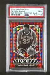 Patrick Ewing [Reactive Blue] #2 Basketball Cards 2019 Panini Mosaic Old School Prices