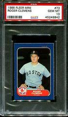 Roger Clemens #73 Baseball Cards 1986 Fleer Mini Prices