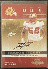Patrick Willis [Autograph] Football Cards 2007 Playoff Contenders Prices