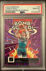 LaMelo Ball [Purple Laser] #10 Basketball Cards 2022 Panini Donruss Bomb Squad Prices