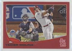Yadier Molina [Batting Target Red Border] Baseball Cards 2013 Topps Update Prices