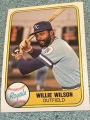 Willie Wilson [Batting] #29 Baseball Cards 1981 Fleer Prices