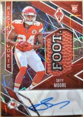 Skyy Moore [Silver Lazer] Football Cards 2022 Panini Phoenix Rookie Rising Prices
