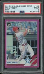 Mike Trout [Pink] #100 Baseball Cards 2019 Panini Donruss Optic Prices