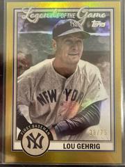 Lou Gehrig [Gold] Baseball Cards 2023 Topps Legends of the Game Prices