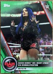 Sasha Banks def. Becky Lynch via Disqualification [Green] #84 Wrestling Cards 2020 Topps WWE Women's Division Prices