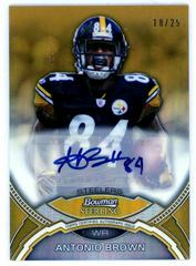 Antonio Brown [Gold Refractor] #ABR Football Cards 2011 Bowman Sterling Autograph Prices