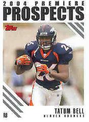 Tatum Bell Football Cards 2004 Topps Premiere Prospects Prices