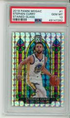 Stephen Curry Basketball Cards 2019 Panini Mosaic Stained Glass Prices