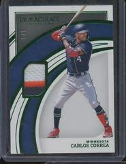 Carlos Correa [Green] #7 Baseball Cards 2022 Panini Immaculate Prices
