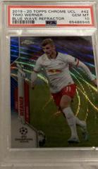 Timo Werner [Blue Wave Refractor] #42 Soccer Cards 2019 Topps Chrome UEFA Champions League Prices