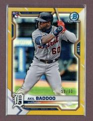 Akil Baddoo [Gold Refractor] #34 Baseball Cards 2021 Bowman Chrome Prices