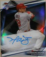 Harrison Bader [Red Wave Refractor] Baseball Cards 2018 Topps Finest Firsts Autographs Prices