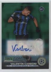 Valentin Carboni [Green] #CA-VC Soccer Cards 2022 Stadium Club Chrome UEFA Competitions Autographs Prices