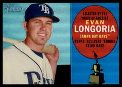 Evan Longoria [Black Border Refractor] Baseball Cards 2009 Topps Heritage Chrome Prices