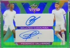 Eduardo Camavinga , Federico Valverde [Green] #DA-29 Soccer Cards 2022 Leaf Vivid Dual Autographs Prices