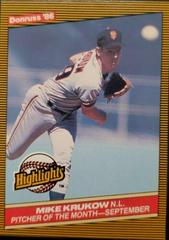 Mike Krukow #49 Baseball Cards 1986 Donruss Highlights Prices