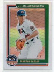 Brandon Sproat [Hobby Longevity Holo Gold] #31 Baseball Cards 2022 Panini Stars & Stripes USA Prices