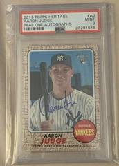 Aaron Judge #AJ Baseball Cards 2017 Topps Heritage Real One Autographs Prices