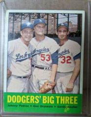 Podres, Drysdale, Koufax #412 Baseball Cards 1963 Topps Prices