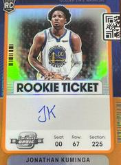 Jonathan Kuminga [Autograph Orange] #140 Basketball Cards 2021 Panini Contenders Optic Prices