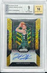 Donte DiVincenzo Gold #FRDDV Basketball Cards 2018 Panini Prizm Fast Break Rookie Autographs Prices