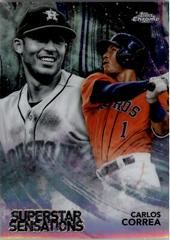 Carlos Correa [Orange Refractor] #SS-12 Baseball Cards 2018 Topps Chrome Superstar Sensations Prices