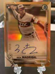 Nick Madrigal [Gold Refractor] #BCRA-NM Baseball Cards 2021 Bowman Chrome Rookie Autographs Prices