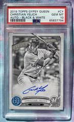 Christian Yelich [Black & White] Baseball Cards 2019 Topps Gypsy Queen Autographs Prices