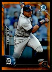 Miguel Cabrera [Orange Refractor] #86 Baseball Cards 2016 Bowman Chrome Prices