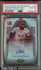 Christopher Nkunku [Red] #TO-CN Soccer Cards 2021 Topps Tier One Bundesliga Autographs Prices
