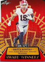 Brock Bowers [Red] #13 Football Cards 2023 Leaf Draft Prices