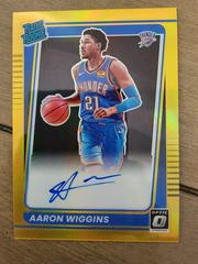 Aaron Wiggins [Gold Wave] Basketball Cards 2021 Panini Prizm Rookie Signatures Prices
