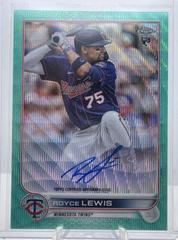 Royce Lewis [Aqua] #RA-RL Baseball Cards 2022 Topps Chrome Rookie Autographs Prices