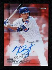 Kris Bryant [Red Refractor] #FA-KB Baseball Cards 2016 Topps Finest Autographs Prices