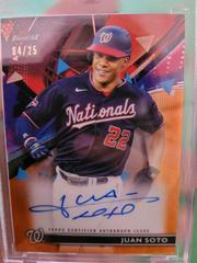 Juan Soto [Orange Wave Refractor] #FA-JS Baseball Cards 2021 Topps Finest Autographs Prices