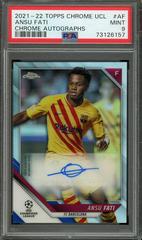Ansu Fati [Red Wave Refractor] Soccer Cards 2021 Topps Chrome UEFA Champions League Autographs Prices