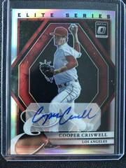 Cooper Criswell Baseball Cards 2022 Panini Donruss Optic Elite Series Signatures Prices