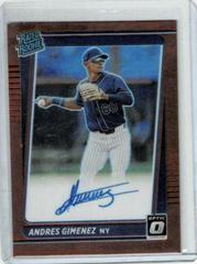 Andres Gimenez [Red] #RRS-AG Baseball Cards 2021 Panini Donruss Optic Rated Rookie Signatures Prices