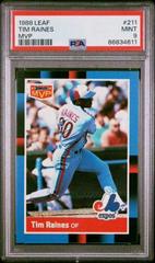 Tim Raines [MVP] #211 Baseball Cards 1988 Leaf Prices