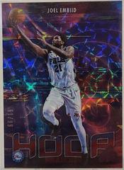 Joel Embiid [Hyper Red] Basketball Cards 2021 Panini Hoops Hoopla Prices