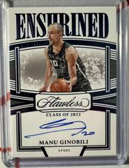 Manu Ginobili [Blue] #28 Basketball Cards 2022 Panini Flawless Enshrined Signature Prices