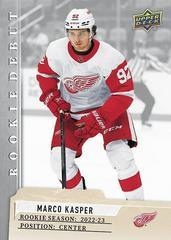 Marco Kasper #16 Hockey Cards 2023 Upper Deck Rookie Debut Prices